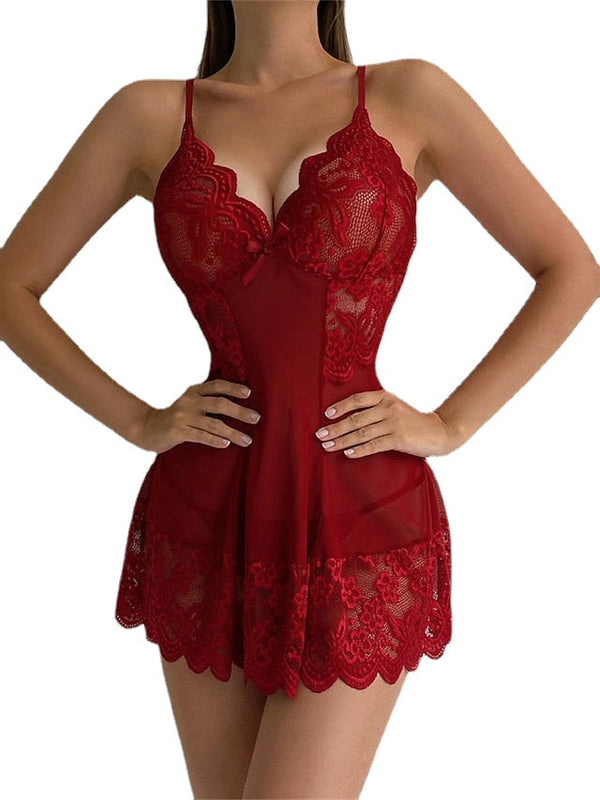 Sexy Women's Mesh Backless Slip Dress - Cozy Solid Color Mini for Home Lounge