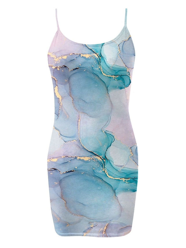 Women's Sleeveless Gradient Color Pocket Spaghetti Strap Fashion Dress Secondary image