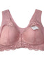 Women's Lace Bras Fixed Straps Sheer Bras Full Coverage V Neck Breathable Lace Pure Color Front Closure Date Casual Daily