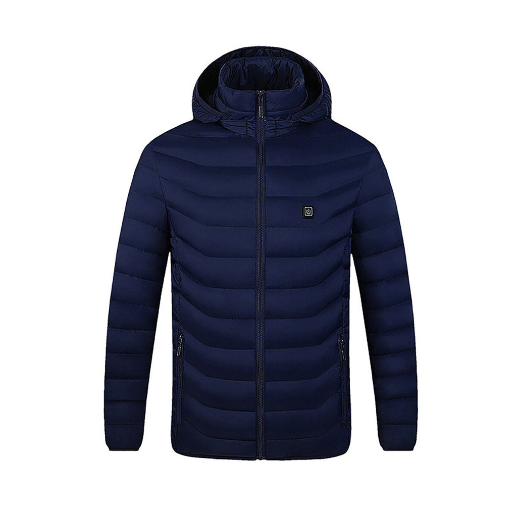 Unisex USB Heated Jacket with 8 Zones - Winter Warm Hooded Coat