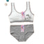 Comfortable Breathable Girls' Cartoon Pattern Cotton Underwear With Training Bra