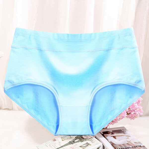 Soft Cotton Mid Waist Hip-Lifting Breathable Antibacterial Briefs