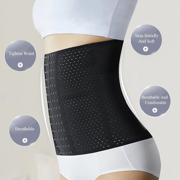 Women's Waist Trainer Corset Shapewear Slimming Belt Body Shaper 3-Breasted