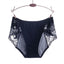 Women's Brief Underwear Period Panties 1 PC Underwear Fashion Simple Sexy Lace Hole Pure Color Cotton Mid Waist Sexy Black Purple Pink