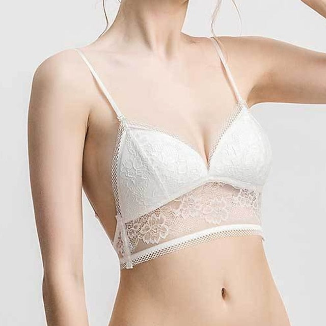 Women's Push Up Bras Triangle Cup Pure Color Hook & Eye Nylon Sexy 1PC Bras & Bralettes