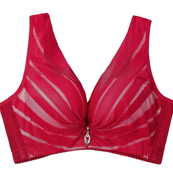 Women's Push Up Bras 34 Cup Lace Pure Color Hook & Eye POLY Sexy 1PC Plus Size