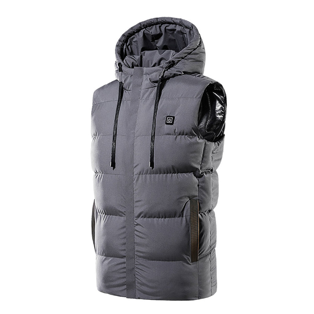 Unisex USB Heated Winter Jacket with Hood - Electric Warm Coat