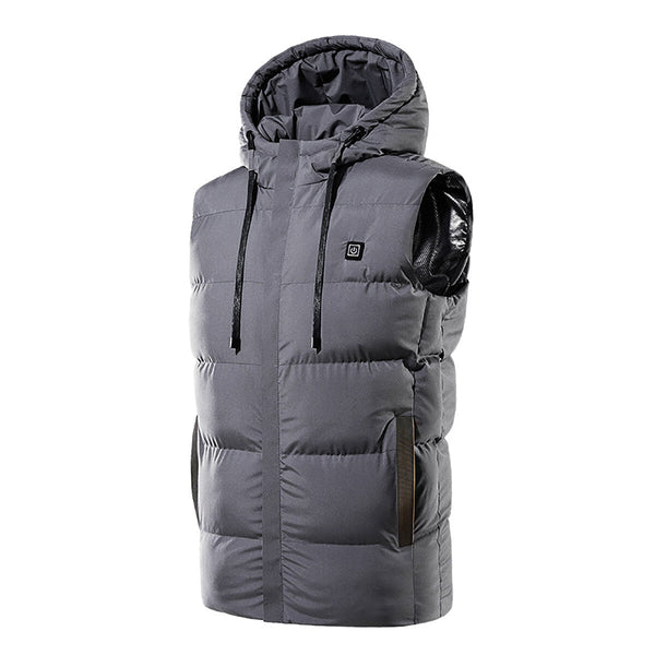 Unisex USB Heated Winter Jacket with Hood - Electric Warm Coat