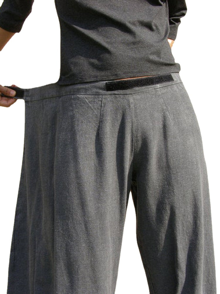 Women Pasteable Loose Pants Irregular Casual Gong Fu Trousers