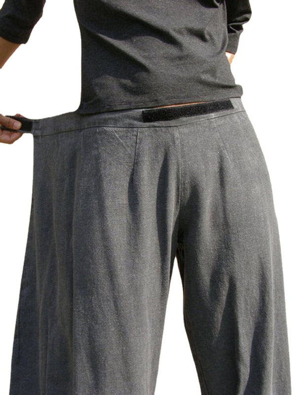 Women Pasteable Loose Pants Irregular Casual Gong Fu Trousers