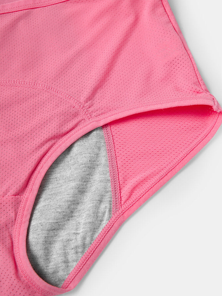 Plus Size Women's Mesh Leakproof Breathable Period Panty