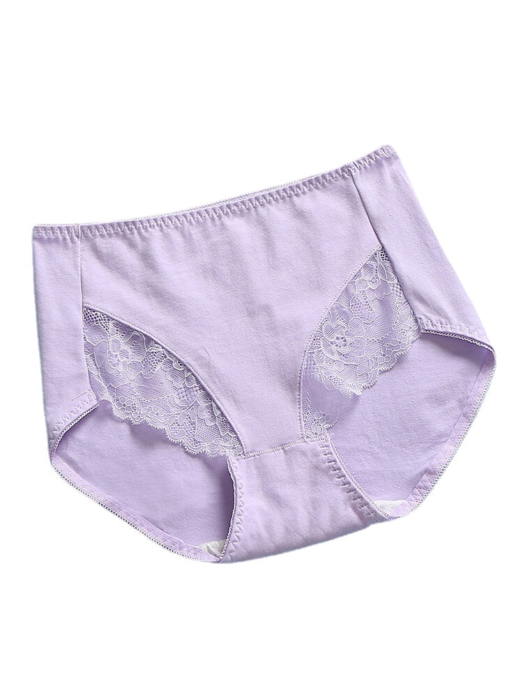Plus Size Women's Multi-Color Cotton Mid Waist Breathable Comfy Panties