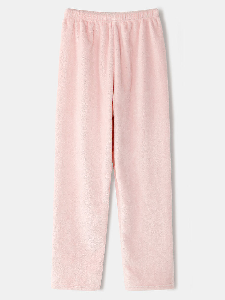 Women's Pig Graphic Flannel Pajama Set - Long Sleeve Sweatshirt & Elastic Waist Pants