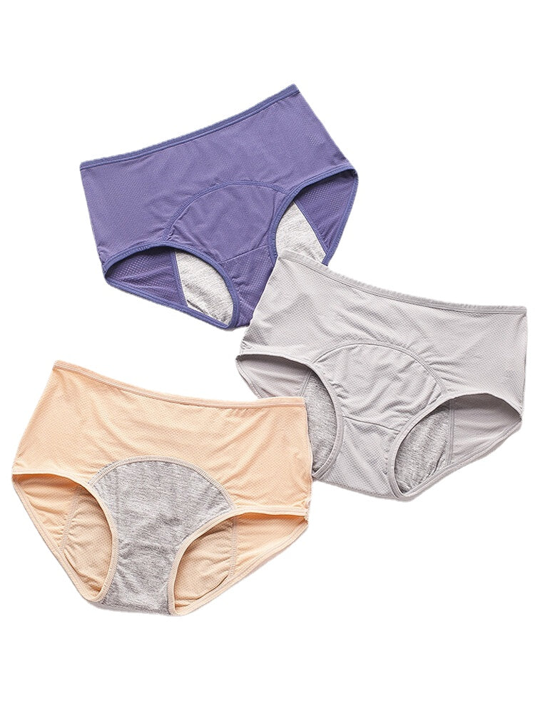 Plus Size Women's Mesh Leakproof Breathable Period Panty Main image