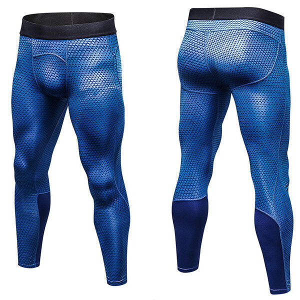 Fitness Quick Dry Stretch Tights Running Trousers Men's Casual 3D Printed Pants Secondary image