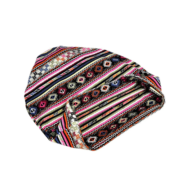 Women Winter Cotton Multi-purpose Flower Printing Casual Beanie Cap Neck Headgear