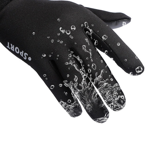 Unisex Waterproof Touchscreen Sport Gloves - Anti-slip, Warm Lining, Wrist Lengthening