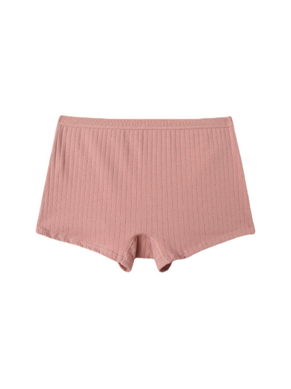 Women Threaded Cotton Breathable Antibacterial Low Waist Panty