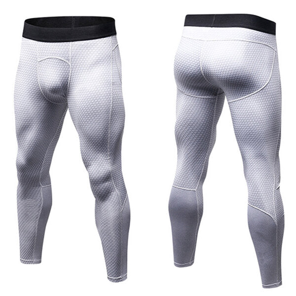 Fitness Quick Dry Stretch Tights Running Trousers Men's Casual 3D Printed Pants