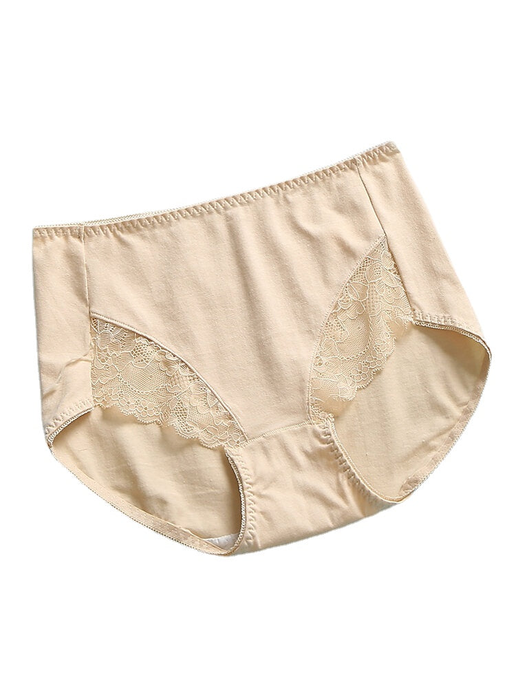 Plus Size Women's Multi-Color Cotton Mid Waist Breathable Comfy Panties