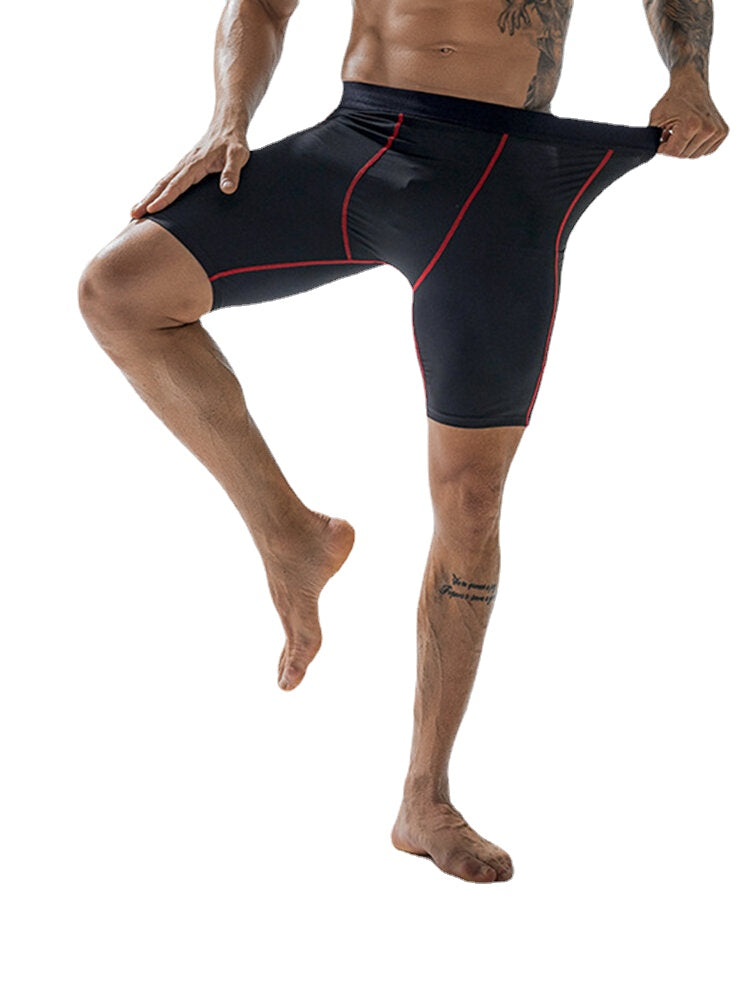 Men Stretch Slim Sport Quick Dry Pocket Mid Waist Breathable Thin Fitness Shorts Main image