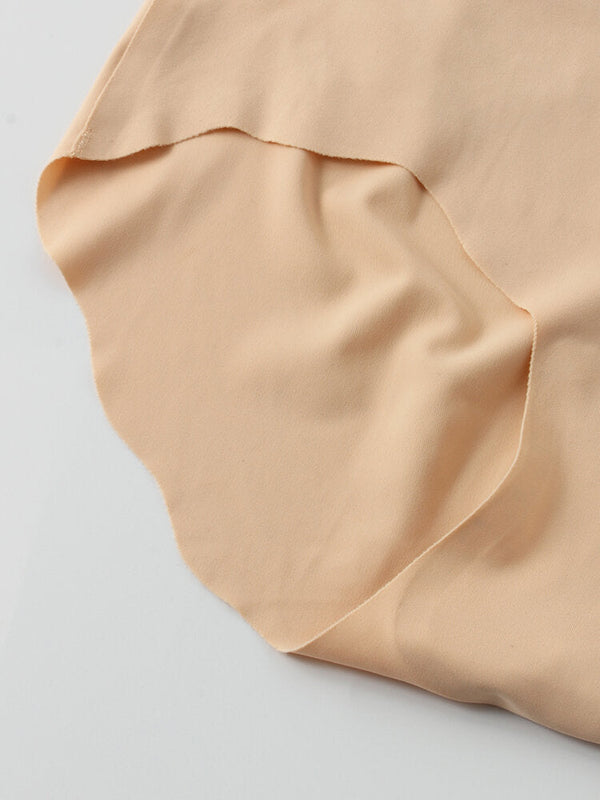 Women's Seamless Soft Mid Waist Panties - Comfy Elastic Solid Color