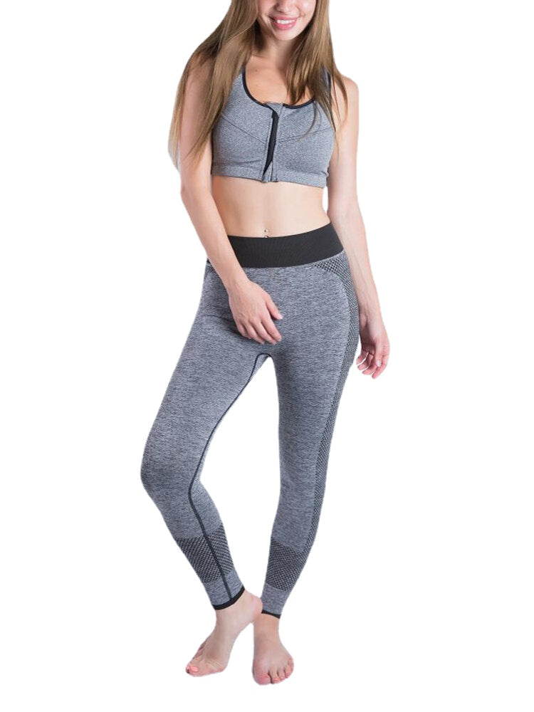 Casual Women High Waist Patchwork Yoga Running Leggings Main image