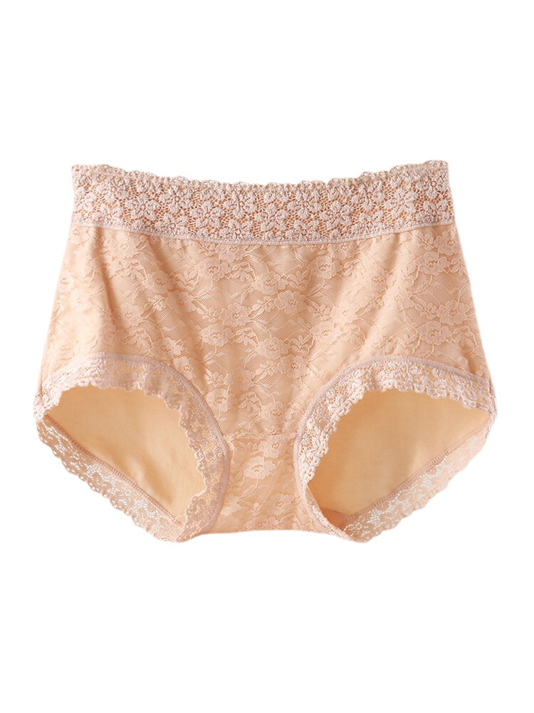 Women's High Waist Lace Full Coverage Panties