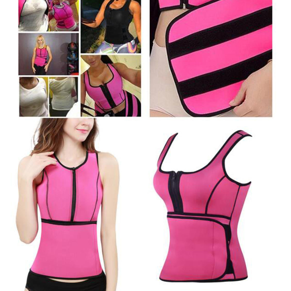 Neoprene Sauna Sports Corset Far Burning Self-heating Sweating Vest Adsjustable Bodywear Vest Tracksuit Secondary image