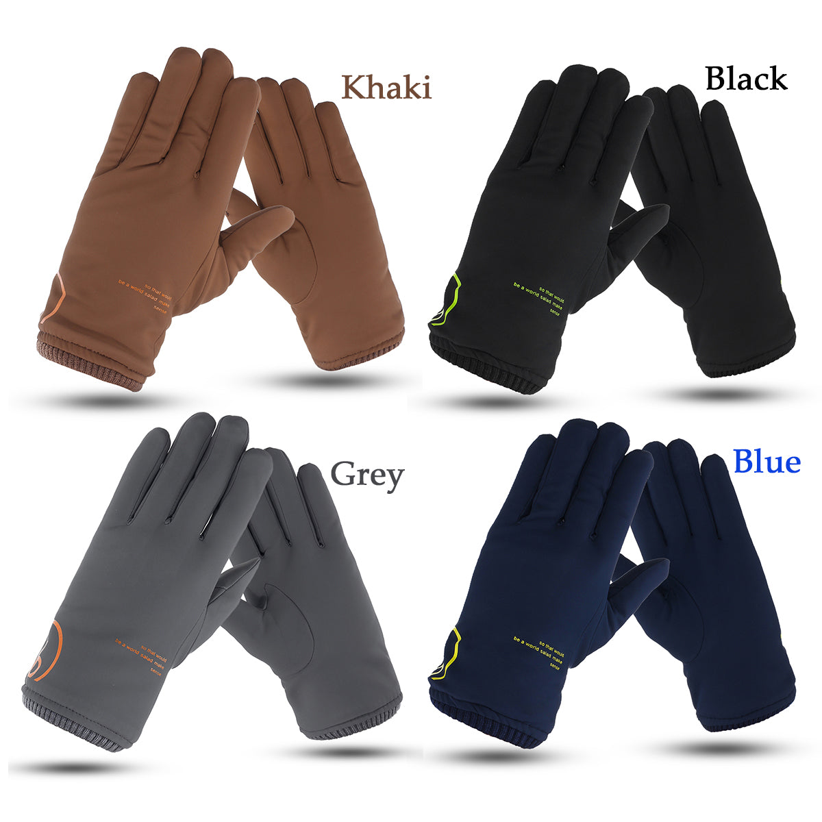 Men's Windproof Thermal Touchscreen Gloves for Winter Driving & Skiing Secondary image
