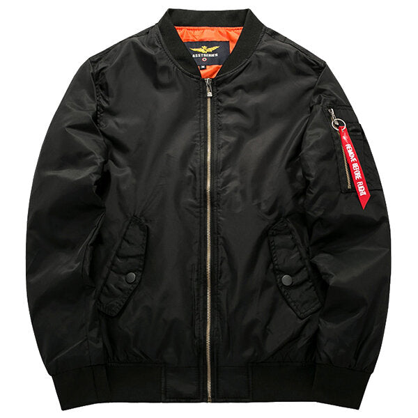 Plus Size XS-6XL Bomber Jacket Thick Warm Fashion Casual Sport Flight Jacket for Men
