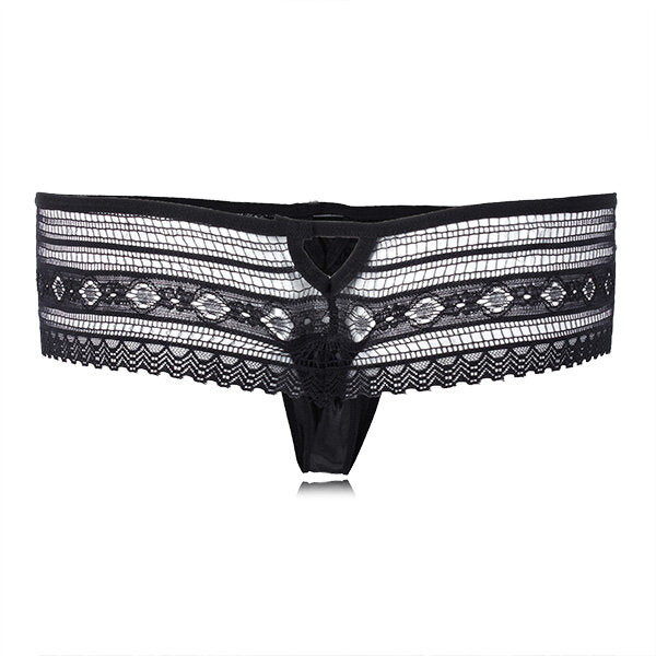 Plus Size Lace Seamless Thongs - Sexy Hips Up Briefs for Women