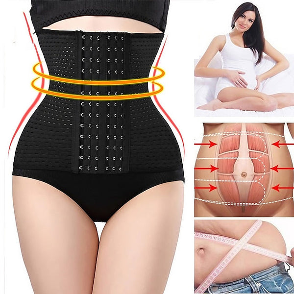Women's Waist Trainer Corset Shapewear Slimming Belt Body Shaper 3-Breasted