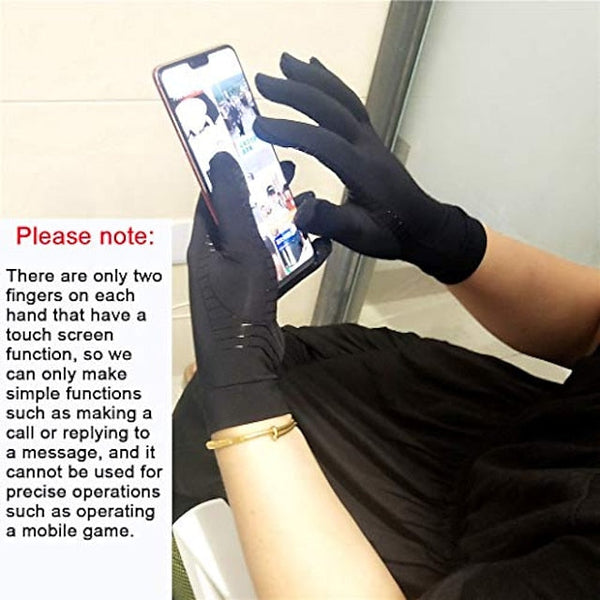 Copper Arthritis Compression Gloves Full Finger Touch Screen Pain Relief for Carpal Tunnel RSI