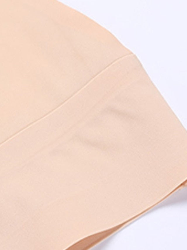 Women's Wireless Bras Sports Bras Fixed Straps Sheer Bras 3,4 Cup V Neck Yoga Breathable Push Up Pure Color Pull-On Closure Sport Date Casual Daily Nylon 1PC Beige , Bras & Bralettes , 1 PC