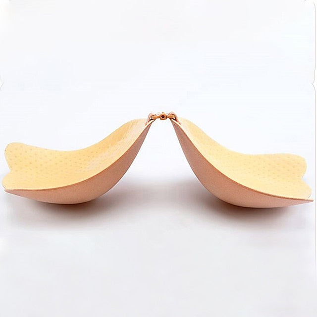 Women's Plus Size Bras & Bralettes Adhesive Bra Strapless 3,4 Cup Solid Color Micro-elastic Breathable Push Up Invisible Wedding Party Party & Evening Silica Gel , 1 PC
