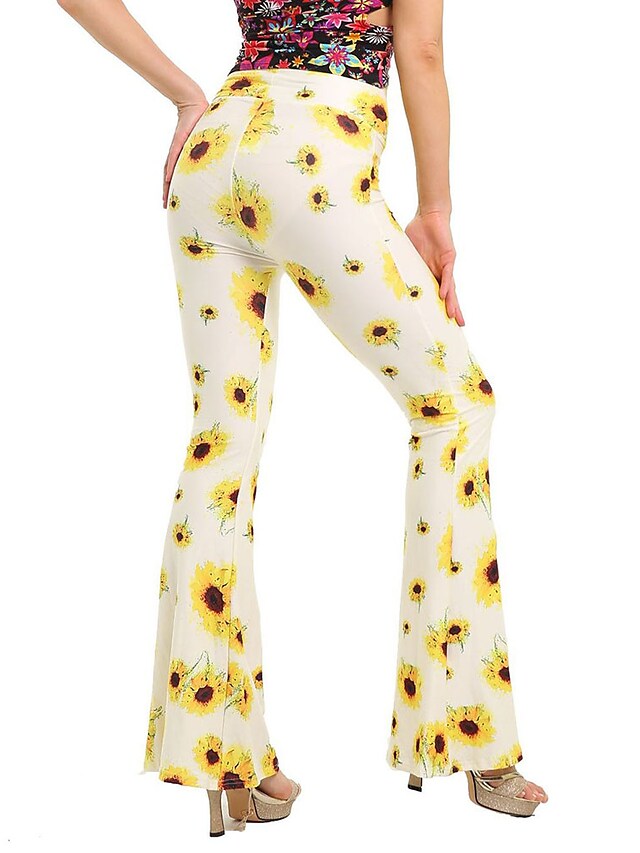 Women's Wide Leggings Print Micro-elastic Comfort Pants Secondary image