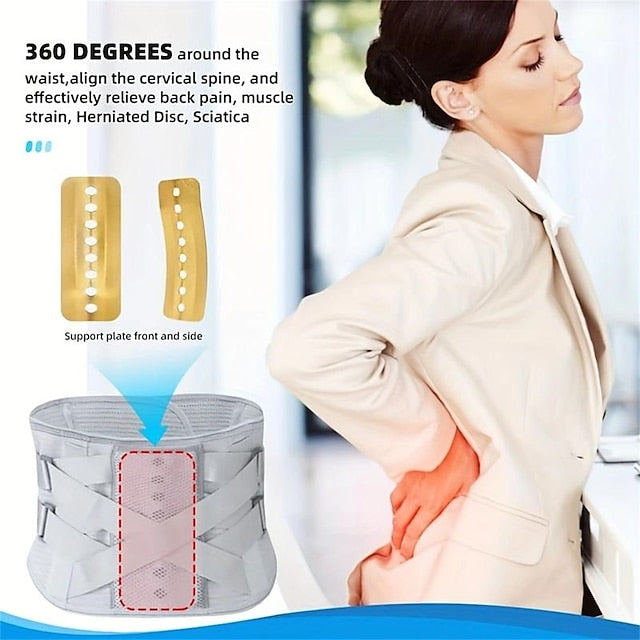 1pc Back Support Brace - Perfect For Women & Men With Herniated Discs & Sciatica