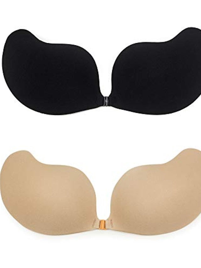 ladies sexy reusable invisible strapless self adhesive push-up bra stick on gel backless for women Main image