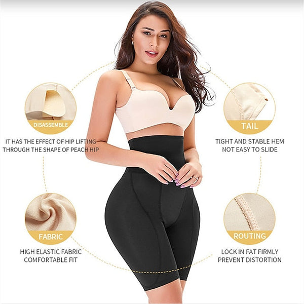 Butt Lifter Shapewear Waist Tummy Control Bodysuit Underwear Shaper Pad Control Panties Fake Buttocks Lingerie Thigh Slimmer