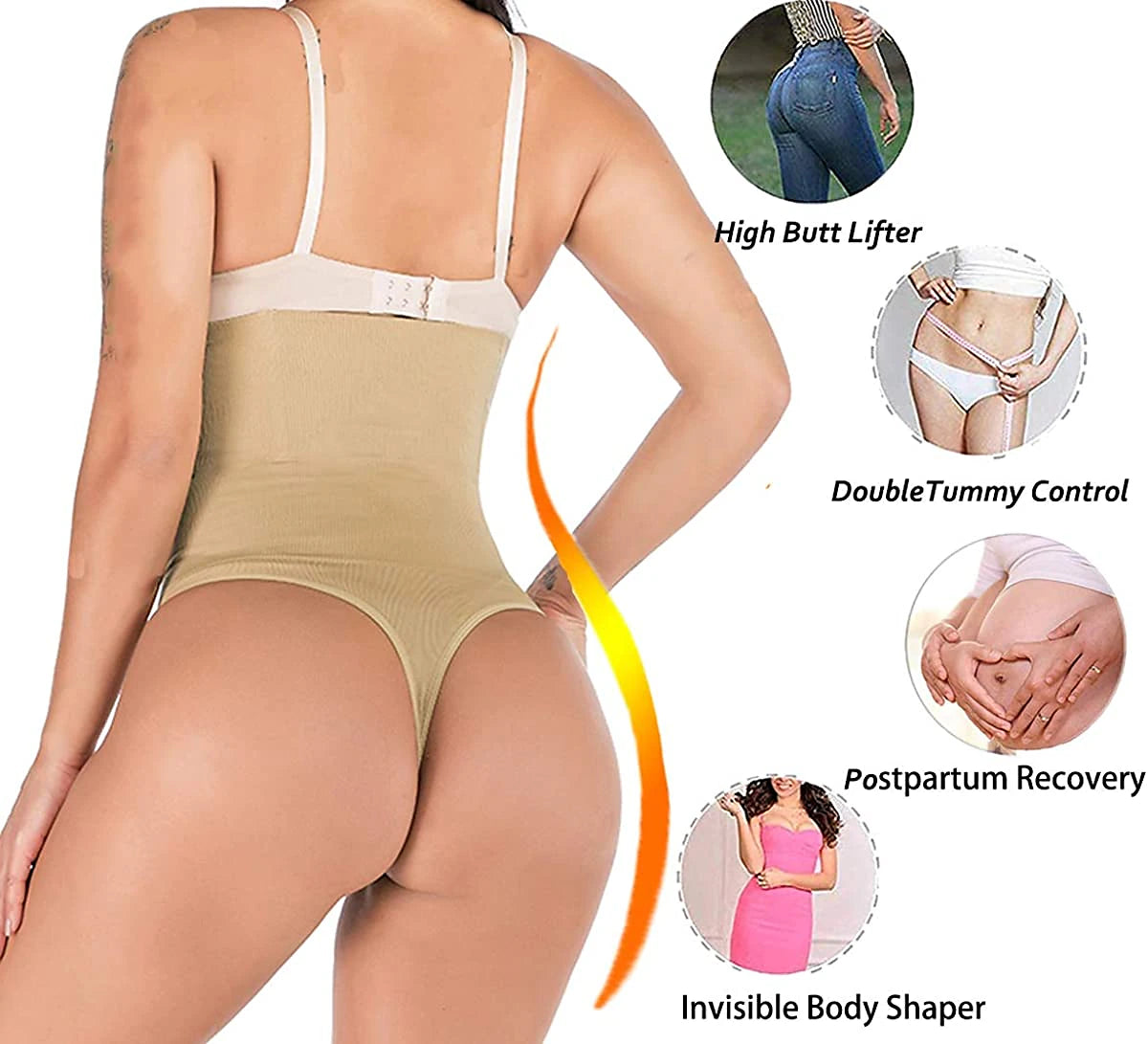 High Waist Breathable Shaping Panties Slimming Tummy Control Underwear Secondary image