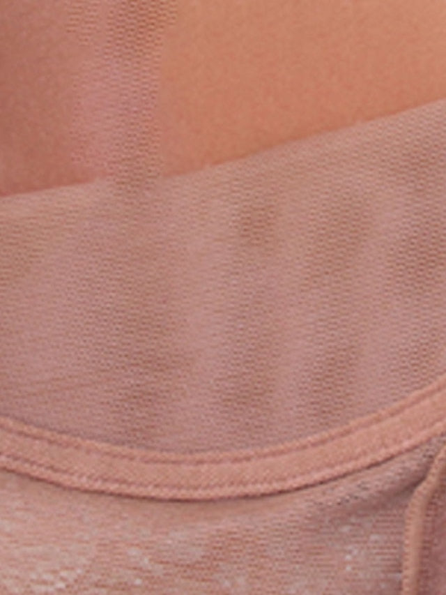 Women's Lace Bras Fixed Straps Sheer Bras Full Coverage V Neck Breathable Lace Pure Color Front Closure Date Casual Daily