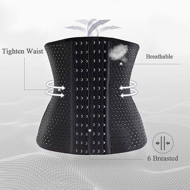 Women's Waist Trainer Corset Shapewear Slimming Belt Body Shaper 3-Breasted