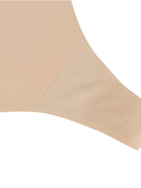 Women's Sexy Panties G-strings & Thongs Panties Brief Underwear 5 PC Underwear Simple Sexy Comfort Basic Pure Color Nylon Low Waist Touch of Sensation Light Blue Green Black