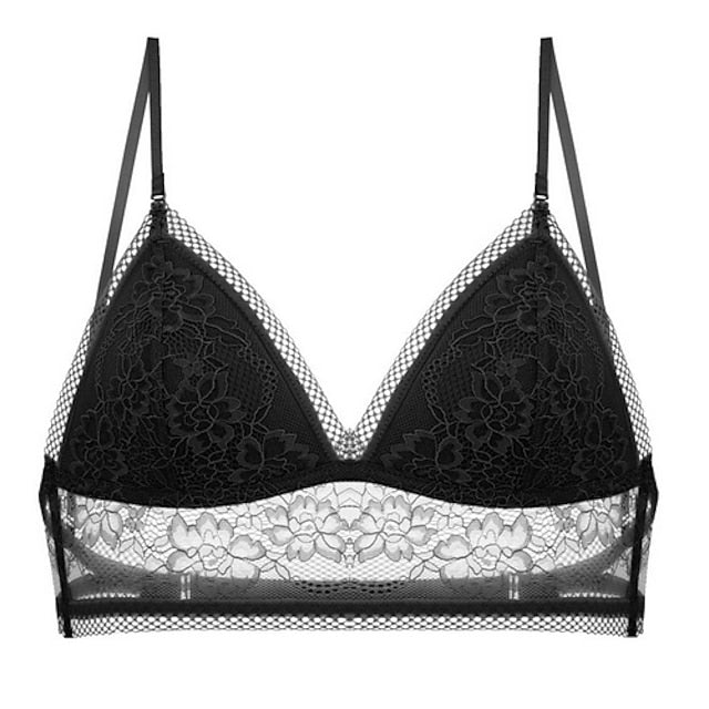 Women's Push Up Bras Triangle Cup Pure Color Hook & Eye Nylon Sexy 1PC Bras & Bralettes