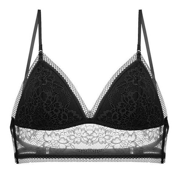 Women's Push Up Bras Triangle Cup Pure Color Hook & Eye Nylon Sexy 1PC Bras & Bralettes
