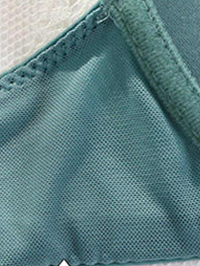 Women's Wireless Bras Double Strap Adjustable Full Coverage V Neck Breathable Pure Color Hook & Eye Date Casual Daily Nylon 1PC Green Black , Bras & Bralettes