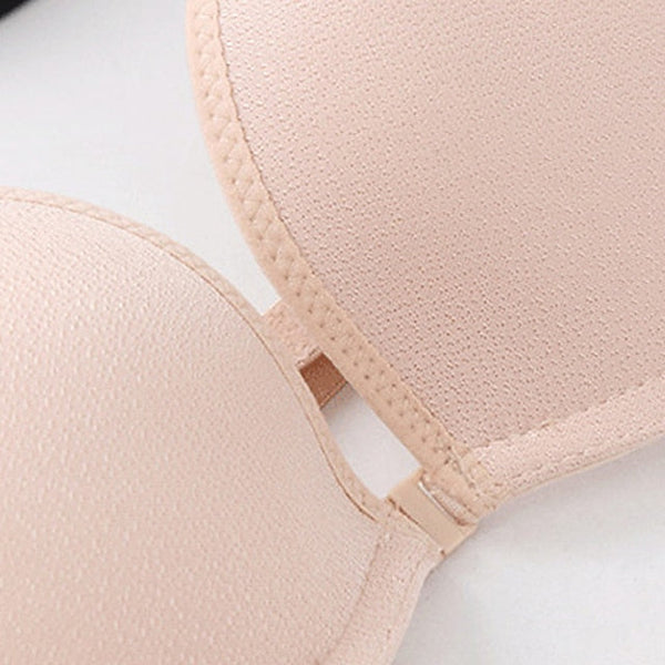 Women's Bras & Bralettes Tube Bra Strapless Demi Cup Solid Color V Neck Stretchy Breathable Invisible Casual Daily Nylon