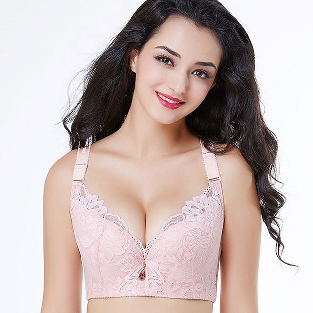 Women's Full Coverage Pure Color Hook & Eye Casual Daily Nylon Sexy 1PC Bras & Bralettes