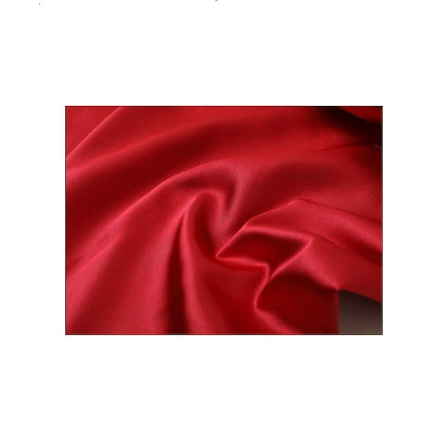 Women's Satin Pajamas Nightgown Sleeveless Backless V-Neck Spring Summer Home Party Gift Claret